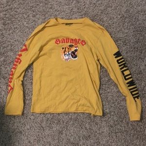 Yellow Tiger Graphic Long Sleeve
